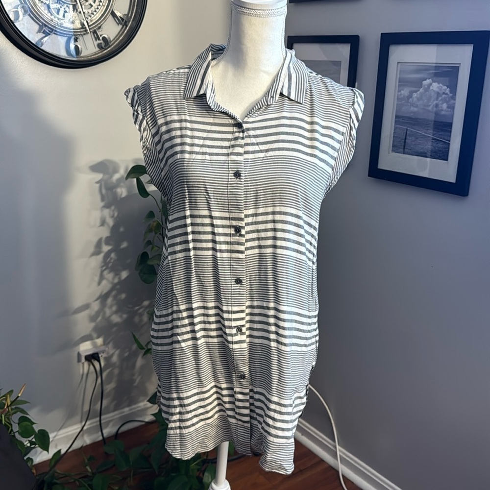 Women’s pinstripe, Calvin klein tunic top size large